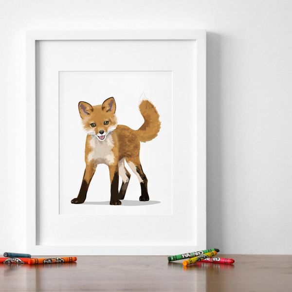 Baby Fox Printable  - baby nursery art from Paper Llamas