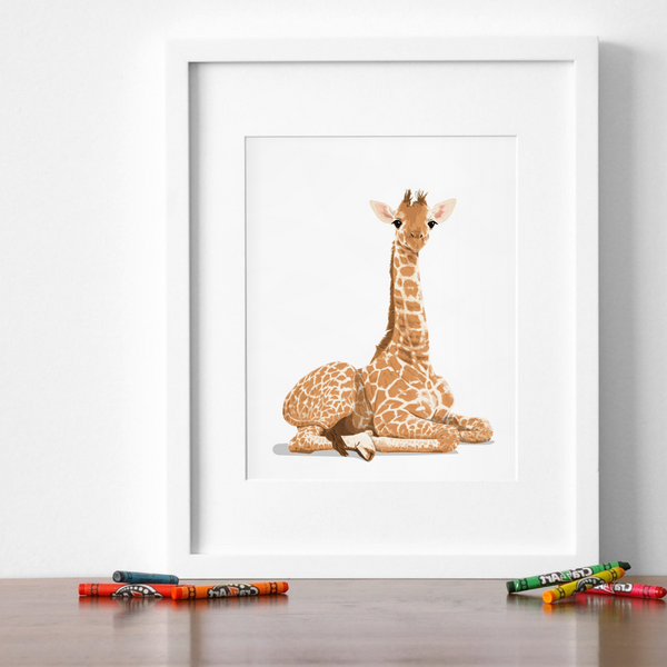 Baby Giraffe Printable  - baby nursery art from Paper Llamas