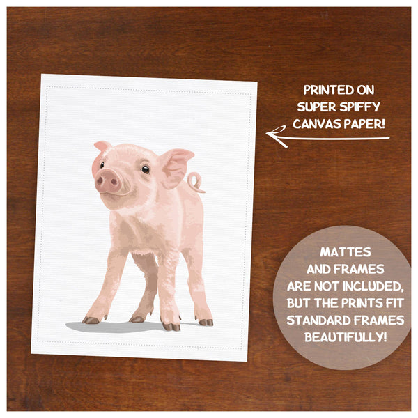 Baby Pig  - baby nursery art from Paper Llamas