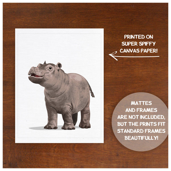 Baby Hippo  - baby nursery art from Paper Llamas