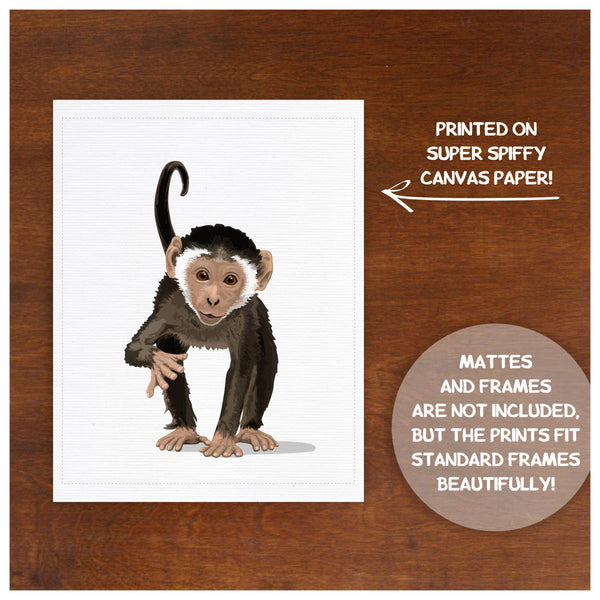 Baby Monkey  - baby nursery art from Paper Llamas