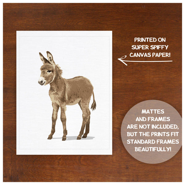 Baby Donkey  - baby nursery art from Paper Llamas