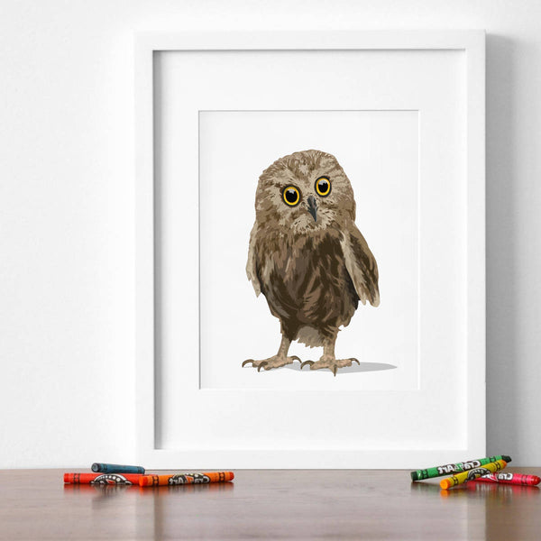 Baby Owl  - baby nursery art from Paper Llamas