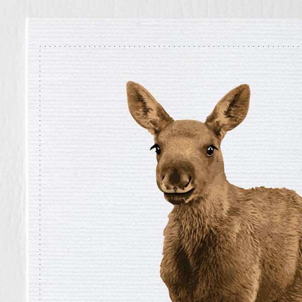 Baby Moose  - baby nursery art from Paper Llamas