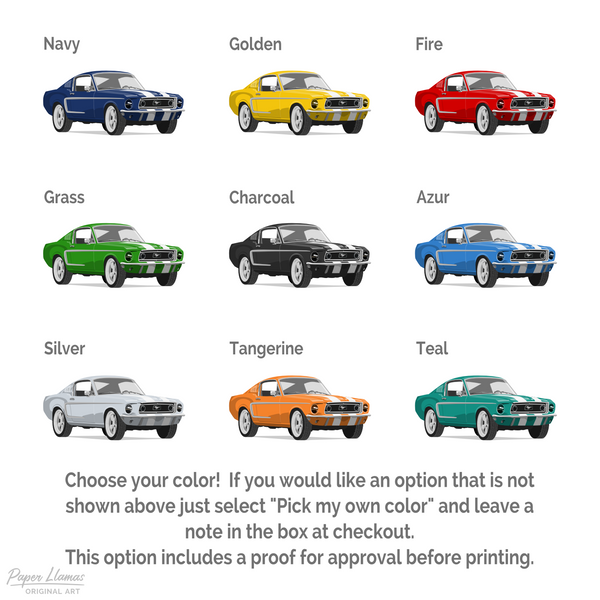 Mustang  - baby nursery art from Paper Llamas
