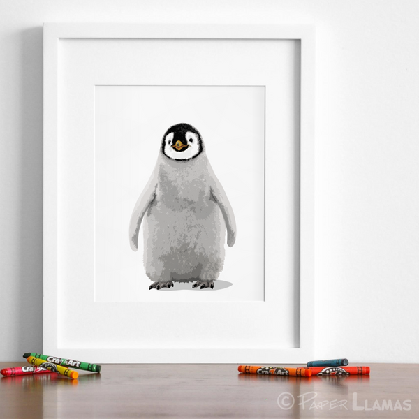 Baby Penguin Printable  - baby nursery art from Paper Llamas