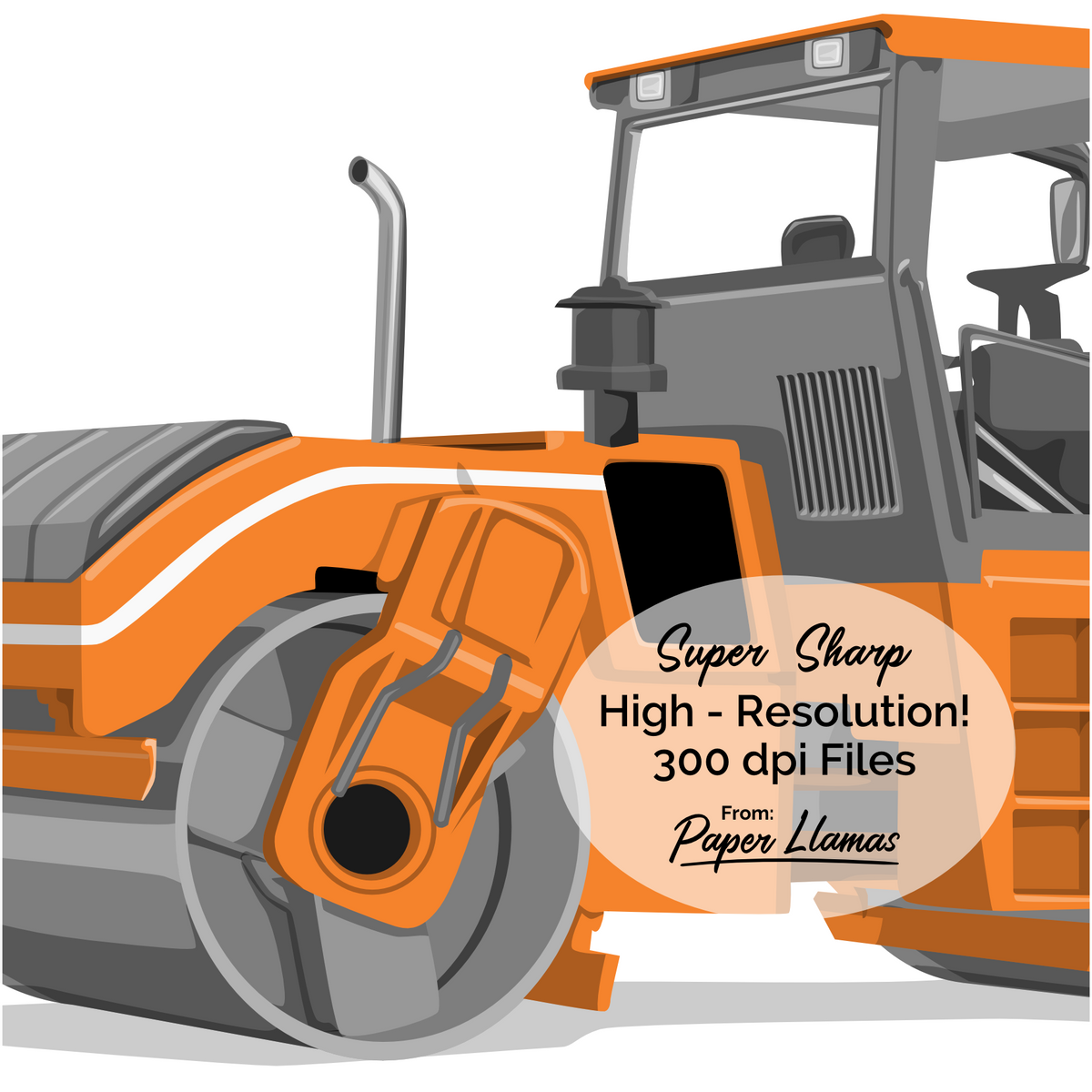 Road Roller Printable Paper Llamas