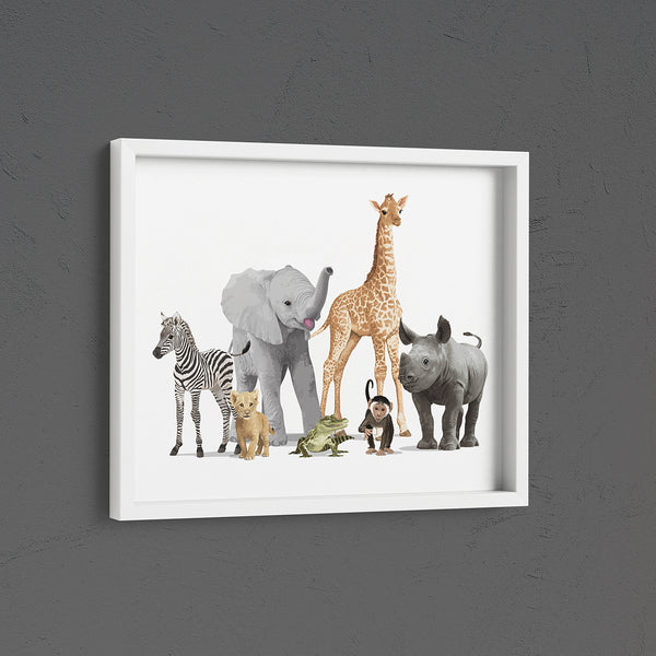 Safari Animal Parade Printable  - baby nursery art from Paper Llamas