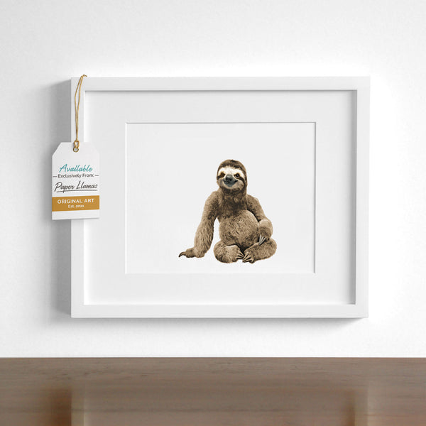 Baby Sloth Printable  - baby nursery art from Paper Llamas