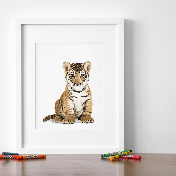 Baby Tiger Printable  - baby nursery art from Paper Llamas