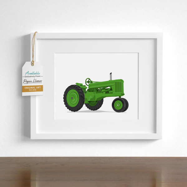 Tractor  - baby nursery art from Paper Llamas