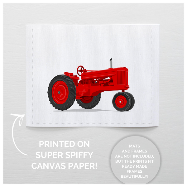Tractor  - baby nursery art from Paper Llamas