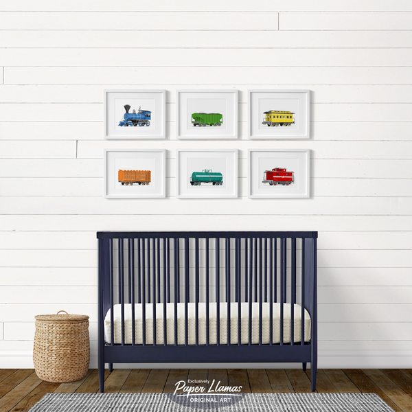 Steam Engine  - baby nursery art from Paper Llamas