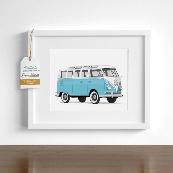 VW Van  - baby nursery art from Paper Llamas