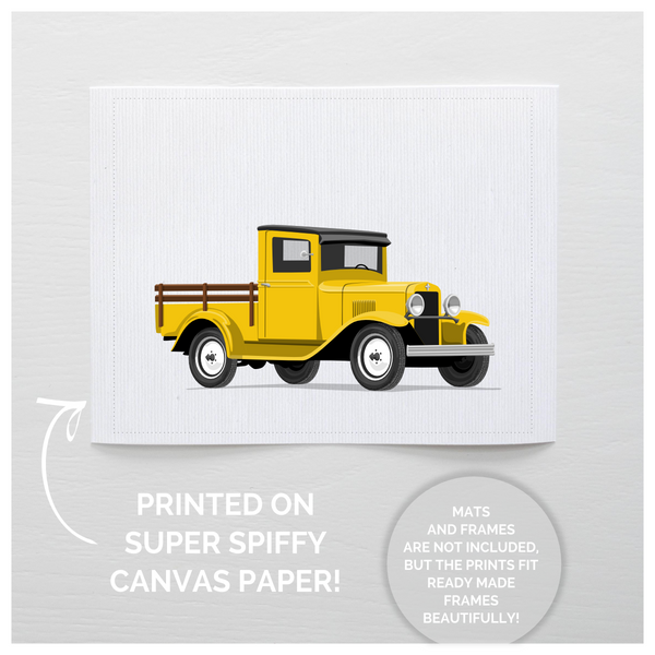 Wood Bed Truck  - baby nursery art from Paper Llamas