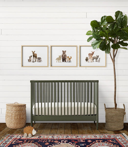 Fawn and Friends  - baby nursery art from Paper Llamas