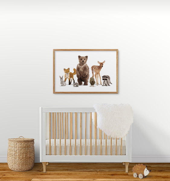 Woodland Animal Parade  - baby nursery art from Paper Llamas