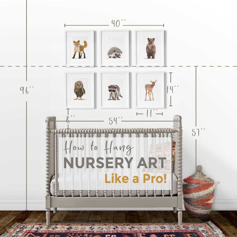 How to Hang Nursery Art:  Size and Groupings