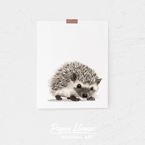 Baby Hedgehog Printable  - baby nursery art from Paper Llamas