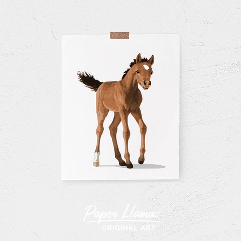 Baby Horse Printable  - baby nursery art from Paper Llamas