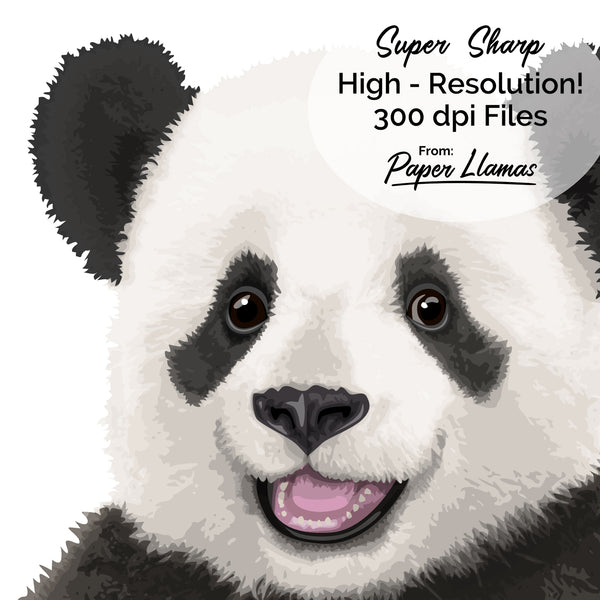 Baby Panda Printable  - baby nursery art from Paper Llamas