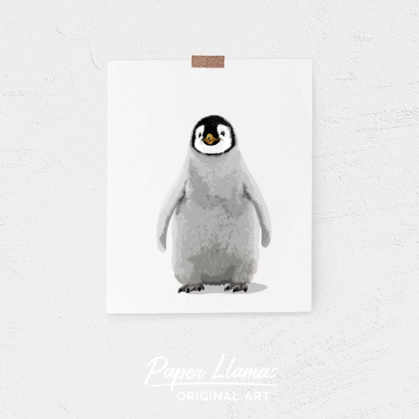 Baby Penguin Printable  - baby nursery art from Paper Llamas