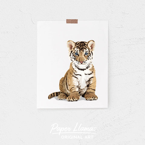 Baby Tiger Printable  - baby nursery art from Paper Llamas
