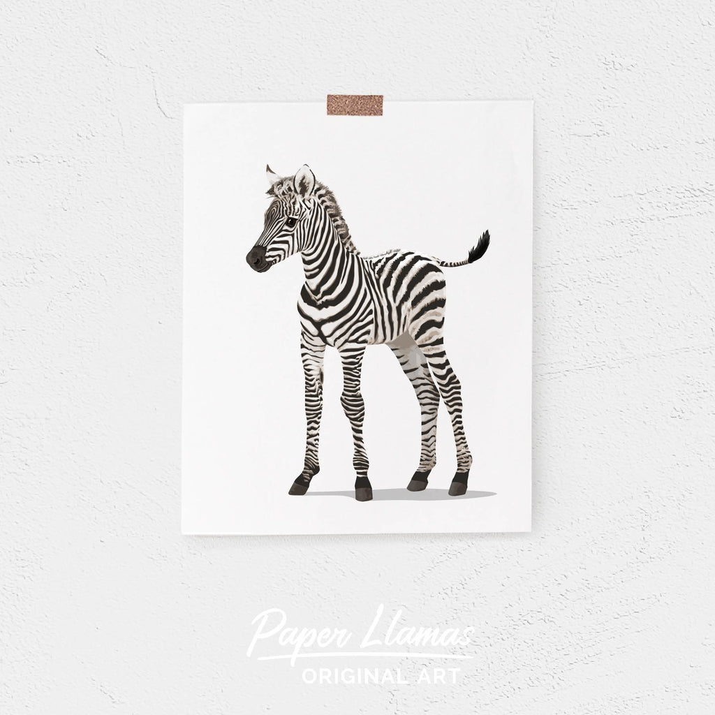 Baby Zebra Printable Paper Llamas