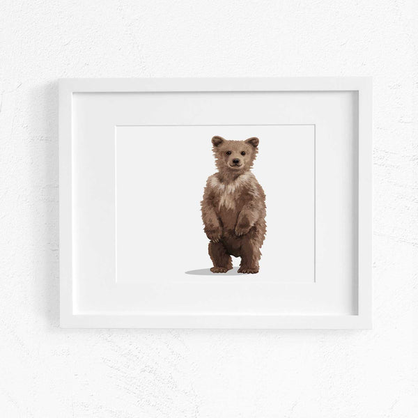 Baby Bear cub - baby nursery art print from Paper Llamas