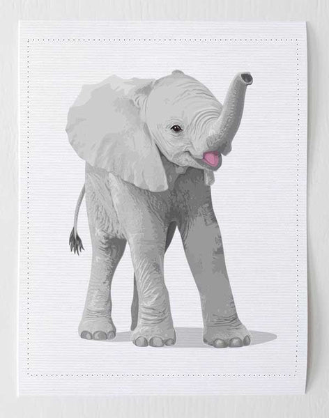 Baby Elephant  - baby nursery art from Paper Llamas