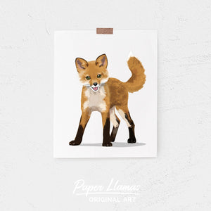 Baby Fox Printable  - baby nursery art from Paper Llamas