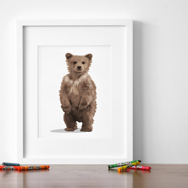woodlnad forest Baby Bear Printable  - baby nursery art from Paper Llamas