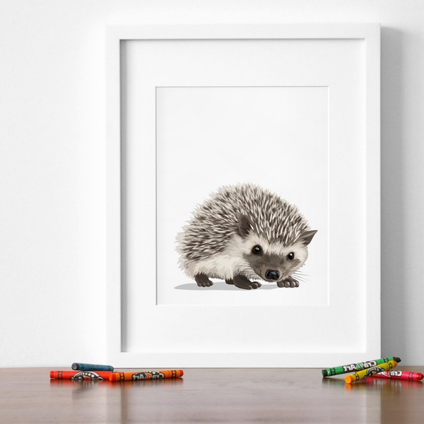 Baby Hedgehog Printable  - baby nursery art from Paper Llamas