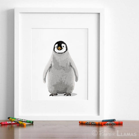 Baby Penguin  - baby nursery art from Paper Llamas