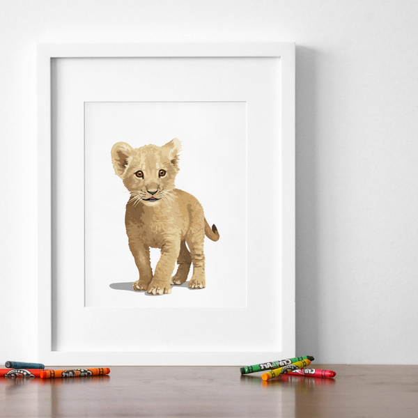 Baby Lion Printable  - baby nursery art from Paper Llamas