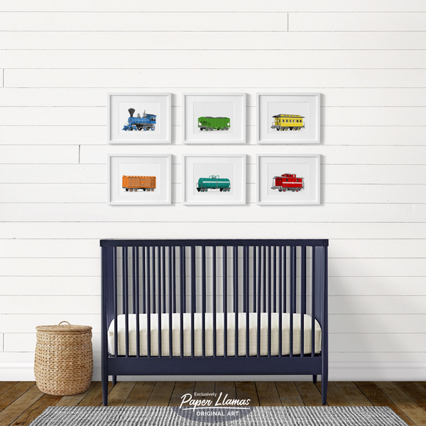 Coal Car Printable  - baby nursery art from Paper Llamas