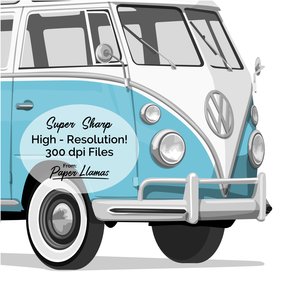 VW Bus Printable – Paper Llamas